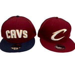 2 Cleveland Cavaliers Cavs Hats Era 9Fifty SnapBack Snap Back Caps 6 Panel